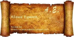 Alexa Egmont névjegykártya